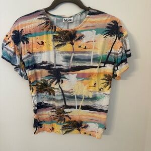 Molo Sunset Palm T-Shirt, size 14